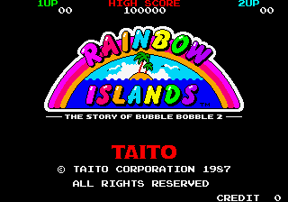 Rainbow Islands (new version) Title Screen